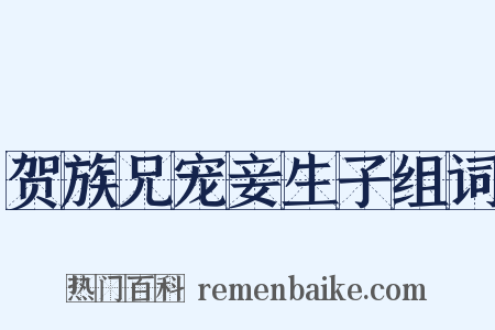贺族兄宠妾生子组词是什么意思的图片